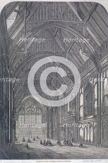 Guildhall, London, 1865. Artist: Anon