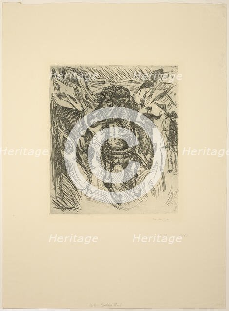 Galloping Horse, 1915. Creator: Edvard Munch.