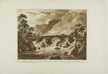 Pont y Pair Over the River Conway Above Llanrwst in the County of Denbigh, 1776. Creator: Paul Sandby.