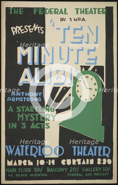 Ten Minute Alibi, Waterloo, IA, 1937. Creator: Unknown.