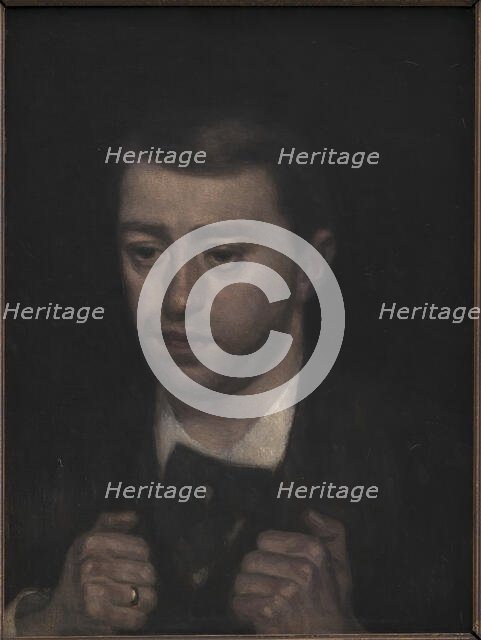 The Composer Fini Henriques, 1894-1898. Creator: Vilhelm Hammershøi.