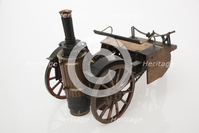 1868 Knight Steam carriage scale model. Creator: Unknown.