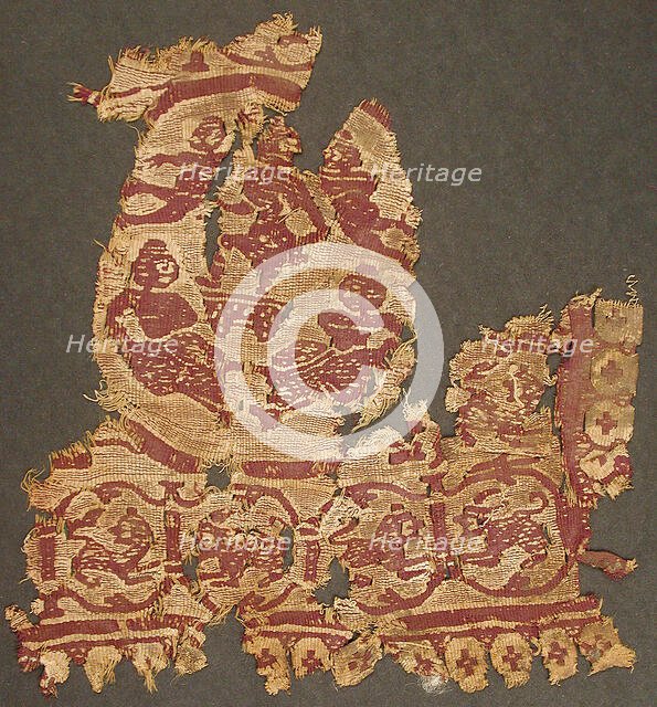 Textile Fragment, Byzantine, 4th-6th century. Creator: Unknown.