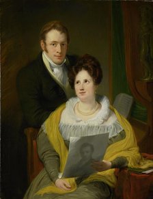 Portrait of a Woman and a Man, 1829. Creator: Nicolaas Pieneman.