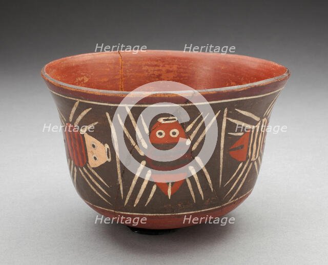 Bowl Depicting Abstract Insects, Probably Spiders, 180 B.C./A.D. 500. Creator: Unknown.