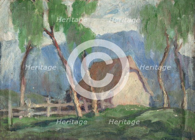 Landscape with birches, c1929. Creator: Zolo Palugyay.