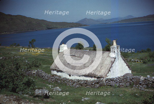 Old Crofters Cottage, near Broadford, looking North, Isle of Skye, Scotland, 20th century. Artist: CM Dixon.