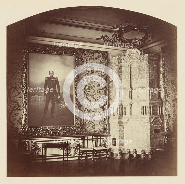 Palais de Tsarskoe-Selo, Salon de l'Appartement d'Alexandre 1er, 1859. Creator: Pierre-Ambrose Richebourg.
