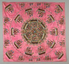 Embroidered Square, 18th-19th century. Creator: Unknown.