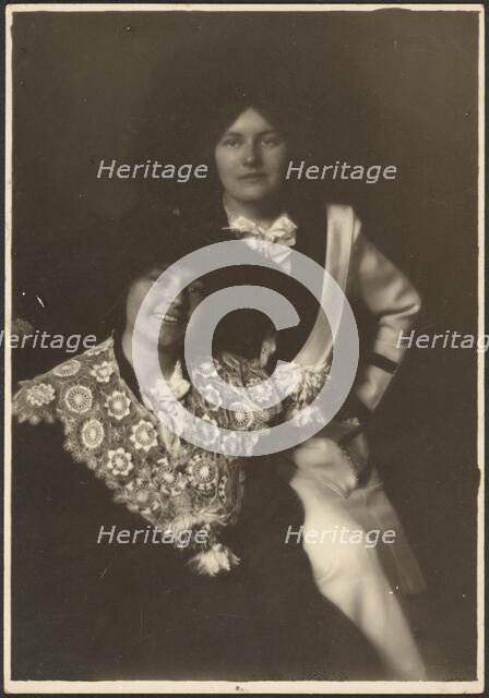 Portrait of Two Women in Ornate Outfits, 1907-1943. Creator: Louis Fleckenstein.