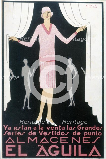 Advertising poster for 'Almacenes el Aguila' in Barcelona, 1940. Creator: Cidon i Navarro, Francisco (1871-1941).