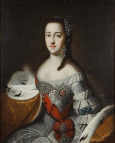 Portrait of Princess Sophie Augusta Frederica von Anhalt-Zerbst, c1750. Creator: Anonymous.