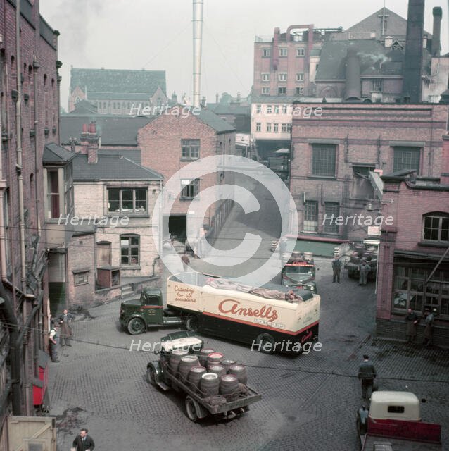 Yard of Ansells Brewery, Aston, Birmingham, c1955.  Creator: Arthur Charles Kirby Ware.