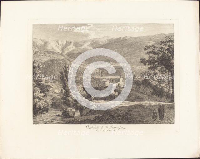 Ospitaletto di San Francesco, fuori di Subiaco, c. 1795. Creator: Jacob Wilhelm Mechau.