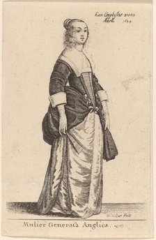Mulier Generosa Anglica, 1644. Creator: Wenceslaus Hollar.