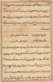 Page from Tales of a Parrot (Tuti-nama): text page, c. 1560. Creator: Unknown.