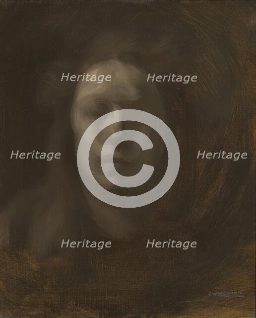 Girl with her Hair Down, 1900-1905. Creator: Carrière; Eugène (1849-1906).