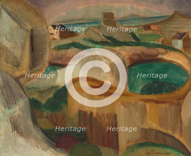 Paysage de rochers (Rocky landscape), 1913. Creator: Le Fauconnier, Henri Victor Gabriel (1881-1946).