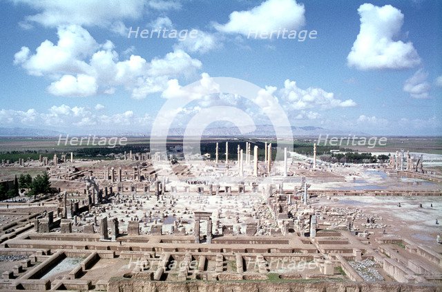 Panorama of the ruins of Persepolis, Iran