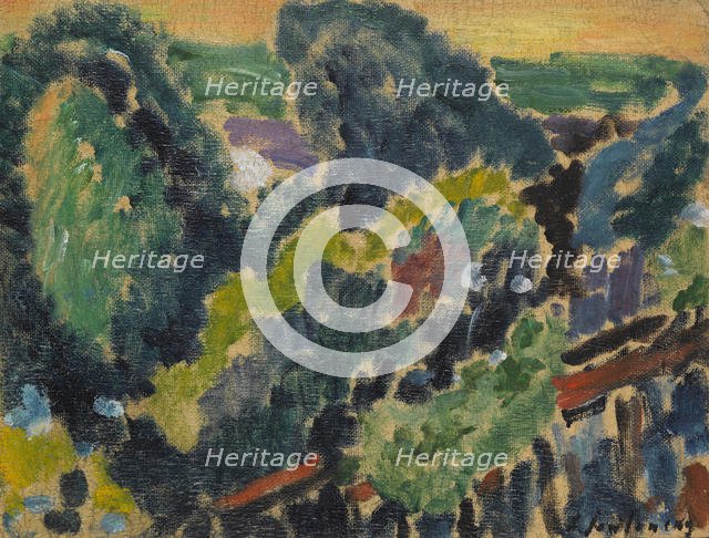 Landscape at Lake Geneva, c. 1914. Creator: Javlensky, Alexei, von (1864-1941).