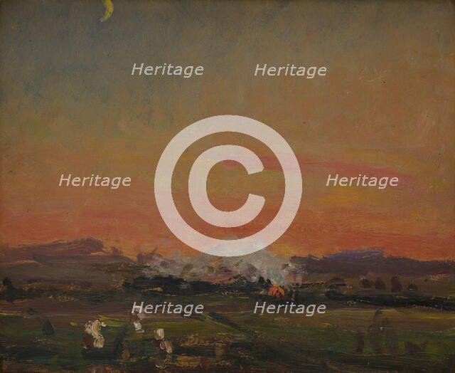 In the Field (Sunset in the Ukraine), 1906. Creator: Jan Stanislawski.