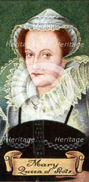 Mary, Queen of Scotts, taken from a series of cigarette cards, 1935. Artist: Unknown