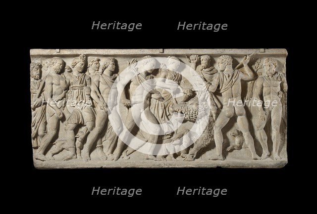 Relief on sarcophagus, Roman, c2nd century. Artist: Unknown.