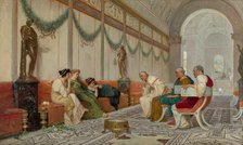 Interior of Roman Building with Figures, late 19th century. Creator: Ettore Forti.