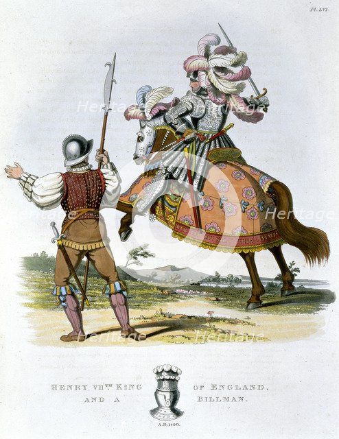 Henry VII, King of England, and a billman, (1824). Artist: Unknown