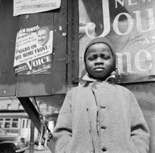 A Harlem newsboy, New York, 1943. Creator: Gordon Parks.