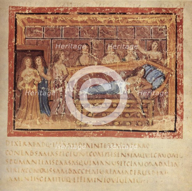 The Death of Dido, ca 400. Artist: Master of the Vatican Vergil (active ca 400)