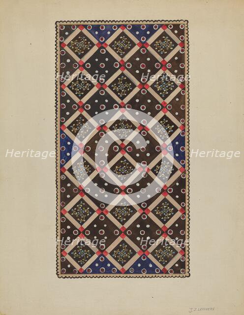 Button Rug, c. 1936. Creator: Jules Lefevere.
