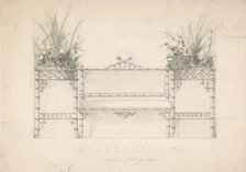 Design for Chinois Bench and Planters, 19th century. Creator: Anon.