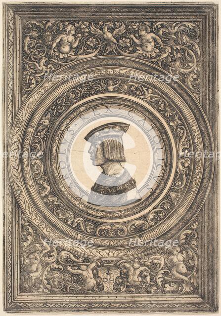 Emperor Charles V, c. 1519. Creator: Daniel Hopfer.