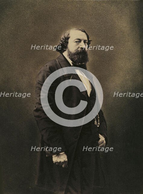 Portrait of Roger de Beauvoir (1806-1866), 1855-1859. Creator: Nadar, Gaspard-Félix (1820-1910).