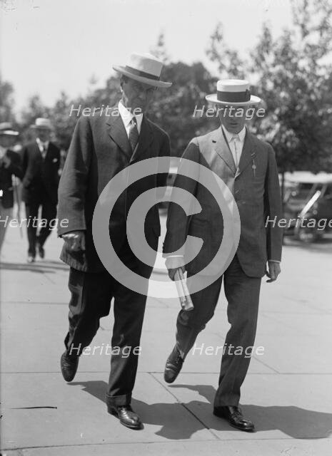 Lovett, Robert Scott, President, Union Pacific Railway - Left, with Daniel Willard, 1917. Creator: Harris & Ewing.