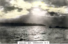 Sunset over English Bay, Vancouver, British Columbia, Canada, c1920s. Creator: Cavenders Ltd.