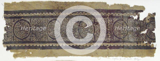 Textile Fragment, Coptic, 5th-6th century. Creator: Unknown.