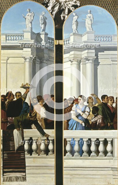 Venetian-style feast (right part), between 1846 and 1851. Creator: Louis Candide Boulanger.