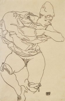 Woman Undressing, 1917. Creator: Schiele, Egon (1890-1918).