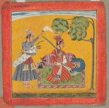 Dipak Raga, One of the Thirty-Six Melodies (Ragamala): Personifying Love, c. 1690. Creator: Unknown.