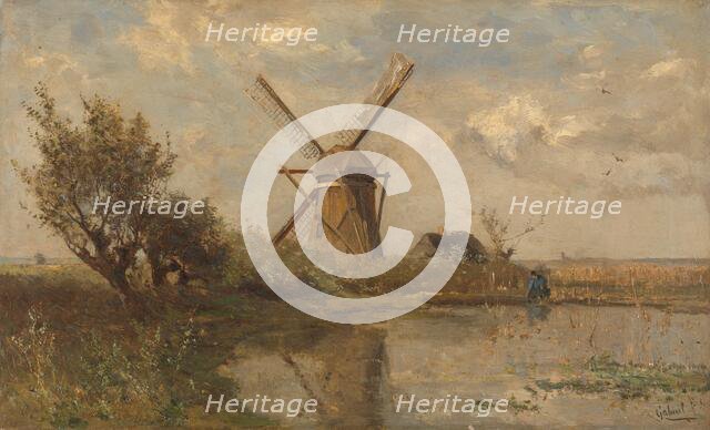 Windmill on a Pond, c.1860-c.1903. Creator: Paul Joseph Constantin Gabriel.