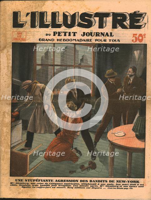 Shocking robbery by bandits in New York, 1932.  Creator: Unknown.