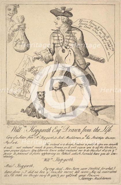William Hog-garth Esq. Drawn from the Life, 1763. Creator: Unknown.