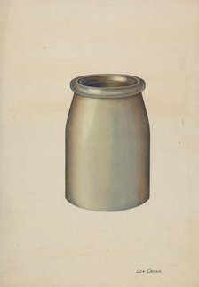 Stoneware Jar, 1941. Creator: Lon Cronk.