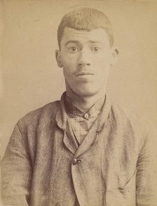 Carteau. Auguste. 23 ans, né à St-Florent (Cher). Verrier. Anarchiste. 1/5/92., 1892. Creator: Alphonse Bertillon.