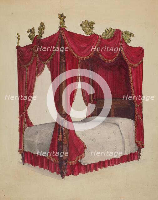 High Post Bed, 1936. Creator: Florence Choate.