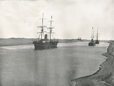 Ships on the Suez Canal, Kantara, Egypt, 1895.  Creator: W & S Ltd.