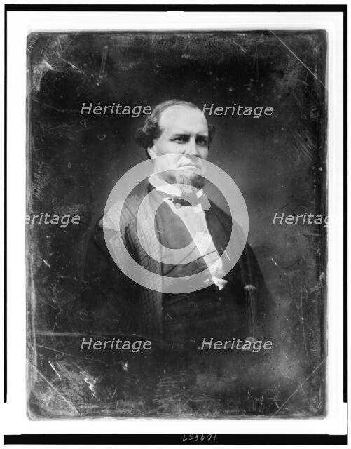 Unidentified man, about 45 years of age, half-length portrait..., between 1844 and 1860. Creator: Mathew Brady.