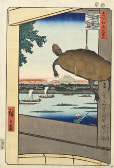 Mannen Bridge, Fukagawa, 1857. Creator: Ando Hiroshige.